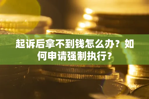 北京起诉后拿不到钱怎么办？如何申请强制执行？